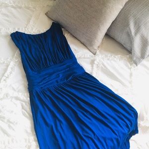 Coldwater Creek Blue Sleeveless Hi-Lo Dress, sz 6